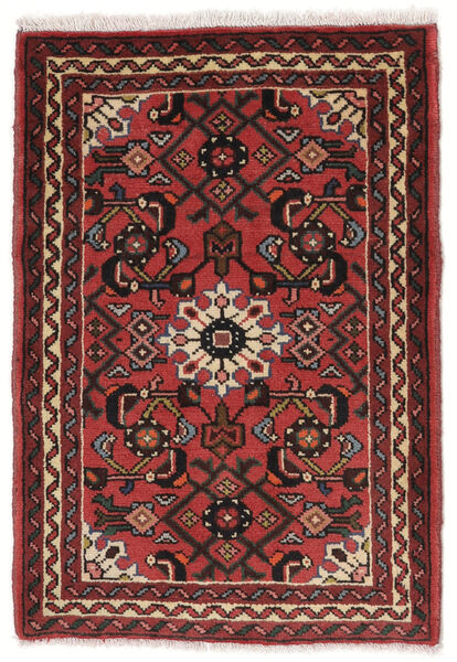 64X91 Χαλι Ανατολής Hosseinabad Μαύρα/Σκούρο Κόκκινο (Μαλλί, Περσικά/Ιρανικά) Carpetvista