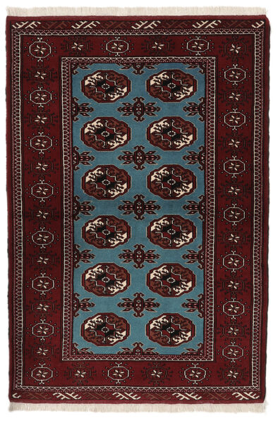  105X154 Turkaman Teppe Svart/Mørk Rød Persia/Iran Carpetvista
