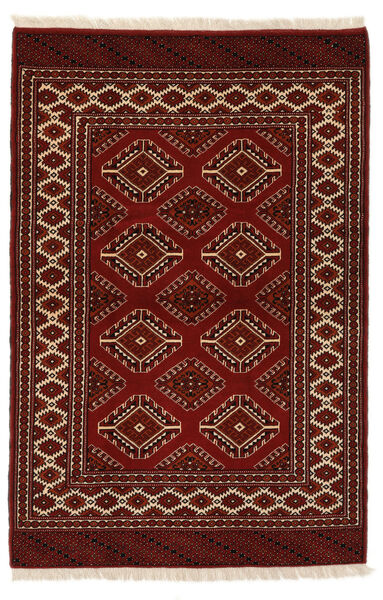  106X160 Turkaman Teppich Schwarz/Dunkelrot Persien/Iran Carpetvista
