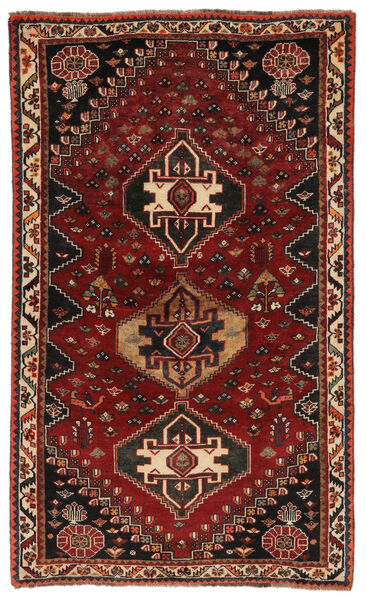  108X176 Ghashghai Teppe Svart/Mørk Rød Persia/Iran Carpetvista