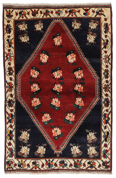 Ghashghai Matot Matto 118X180 Musta/Tummanpunainen Villa, Persia/Iran Carpetvista