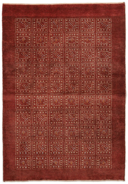 104X148 Tapete Gabbeh Persa Fine Moderno Vermelho Escuro/Castanho (Lã, Pérsia/Irão) Carpetvista