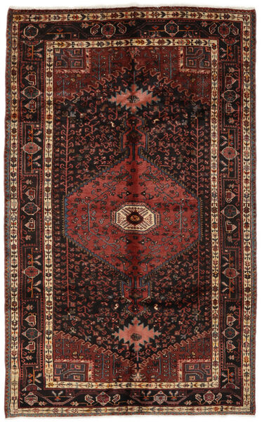  158X253 Hamadan Covor Negru/Dark Red Persia/Iran
 Carpetvista