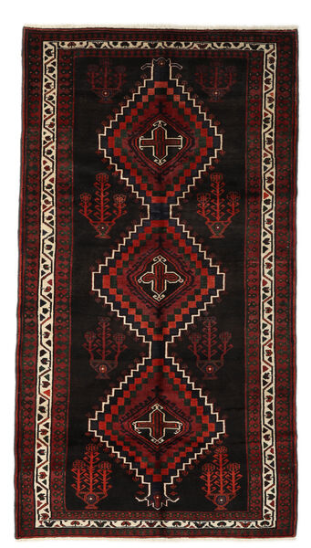  Oriental Hamadan Rug 156X280 Black/Dark Red Wool, Persia/Iran Carpetvista