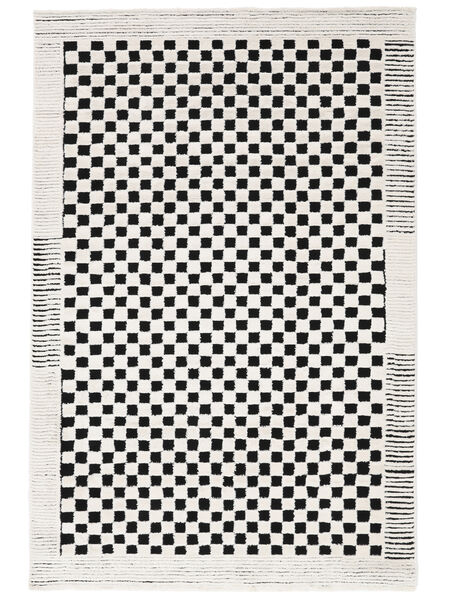 Gambit 160X230 クリームホワイト/ブラック チェック 絨毯