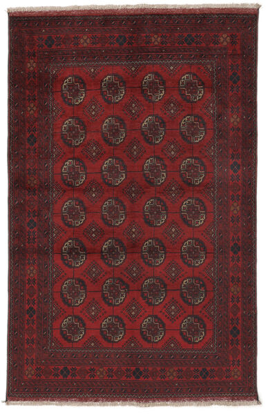 125X195 Dywan Afgan Khal Mohammadi Orientalny Czarny/Ciemnoczerwony (Wełna, Afganistan) Carpetvista