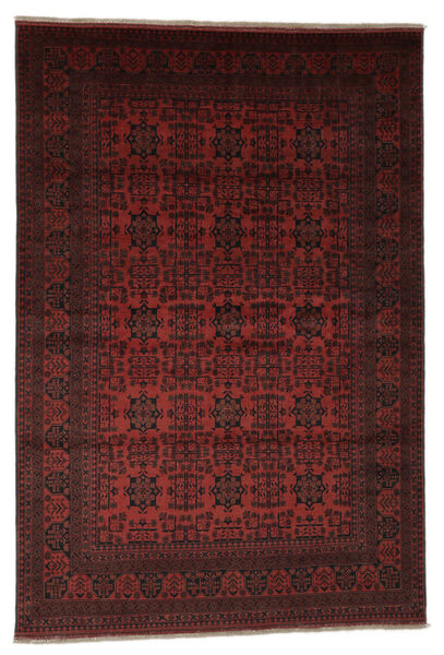 203X296 絨毯 オリエンタル アフガン Khal Mohammadi ブラック/ダークレッド (ウール, アフガニスタン) Carpetvista