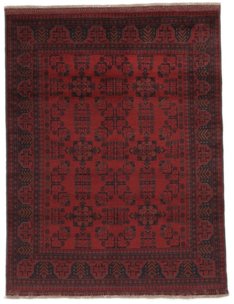 153X202 Χαλι Ανατολής Afghan Khal Mohammadi Μαύρα/Σκούρο Κόκκινο (Μαλλί, Αφγανικά) Carpetvista