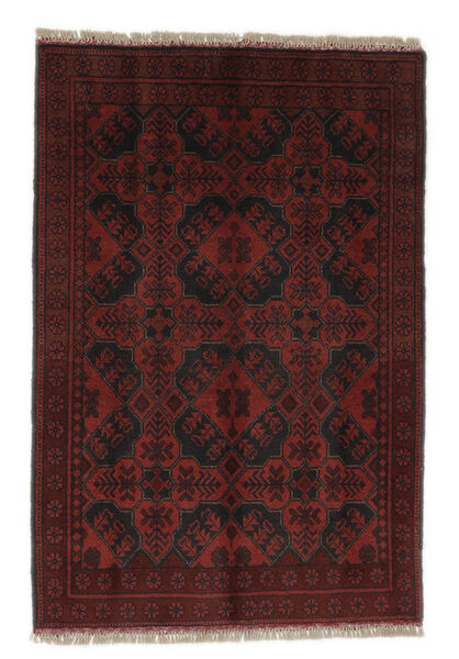 82X121 Tappeto Orientale Afghan Khal Mohammadi Nero/Rosso Scuro (Lana, Afghanistan) Carpetvista