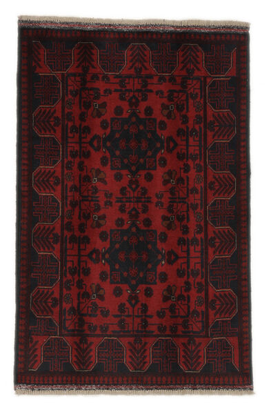 80X122 Tappeto Orientale Afghan Khal Mohammadi Nero/Rosso Scuro (Lana, Afghanistan) Carpetvista