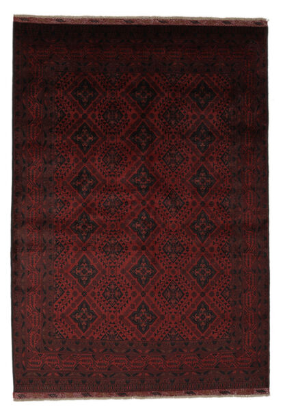 207X292 絨毯 オリエンタル アフガン Khal Mohammadi ブラック/ダークレッド (ウール, アフガニスタン) Carpetvista