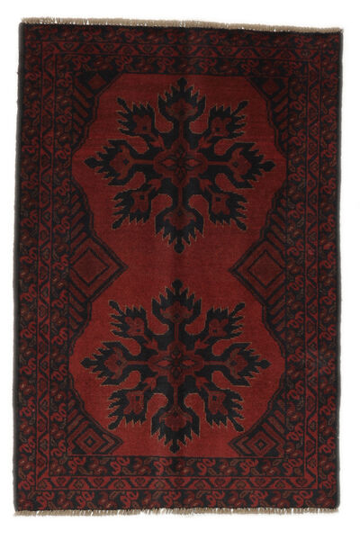 82X122 Tapete Oriental Afegão Khal Mohammadi Preto/Vermelho Escuro (Lã, Afeganistão) Carpetvista