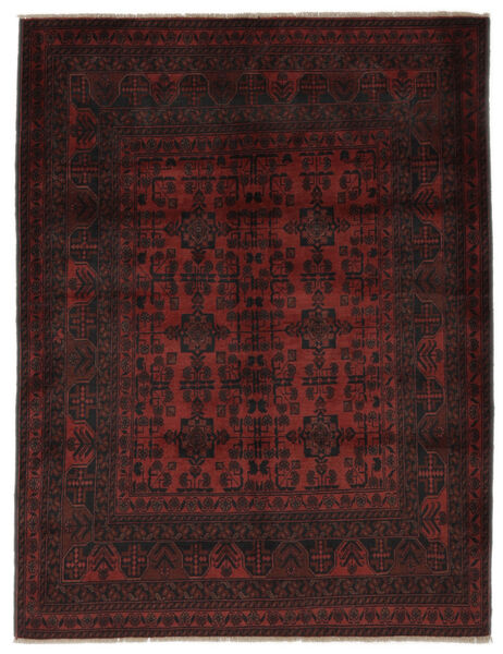 149X193 Alfombra Oriental Afghan Khal Mohammadi Negro/Rojo Oscuro (Lana, Afganistán) Carpetvista