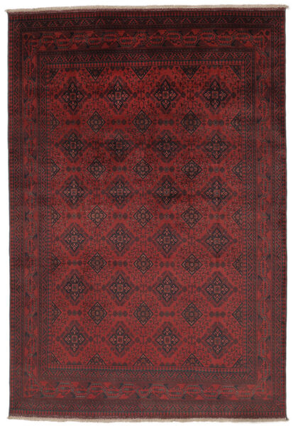 Afghan Khal Mohammadi Teppe 199X291 Svart/Mørk Rød Ull, Afghanistan Carpetvista