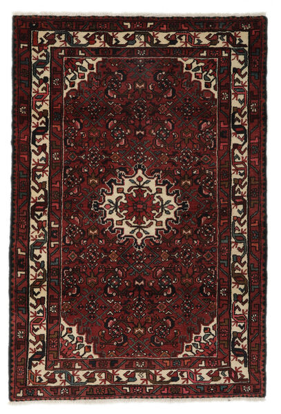  Hosseinabad Matot 115X170 Persialainen Villamatto Musta/Tummanpunainen Pieni Matto Carpetvista