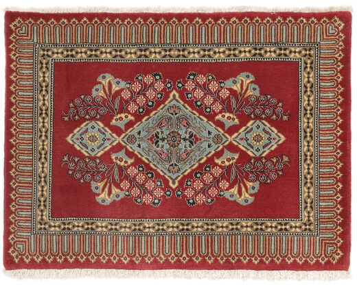 68X89 Kashmar Fine Teppe Orientalsk Mørk Rød/Brun (Ull, Persia/Iran) Carpetvista