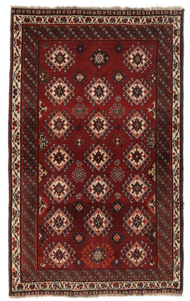  Ghashghai Fine Χαλι 97X158 Περσικό Μαλλινο Μαύρα/Σκούρο Κόκκινο Μικρό Carpetvista