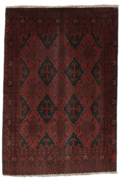 Tappeto Afghan Khal Mohammadi 81X118 Nero/Rosso Scuro (Lana, Afghanistan)