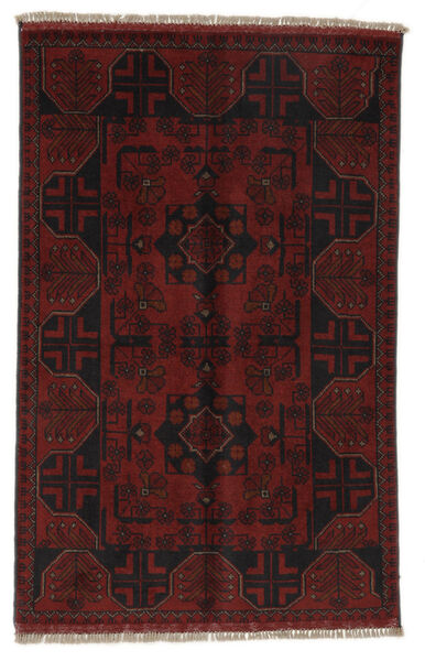 80X125 Tapete Oriental Afegão Khal Mohammadi Preto/Vermelho Escuro (Lã, Afeganistão) Carpetvista