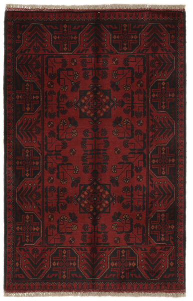 Tappeto Afghan Khal Mohammadi 81X125 Nero/Rosso Scuro (Lana, Afghanistan)
