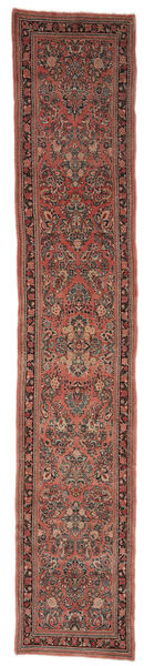  80X421 Antik Sarough Ca. 1920 Teppich Läufer Dunkelrot/Braun Persien/Iran