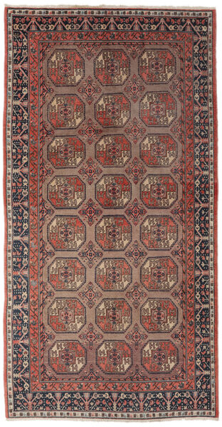 190X333 Tapis D'orient Antique Khotan Ca. 1900 Marron/Rouge Foncé (Laine, Chine)