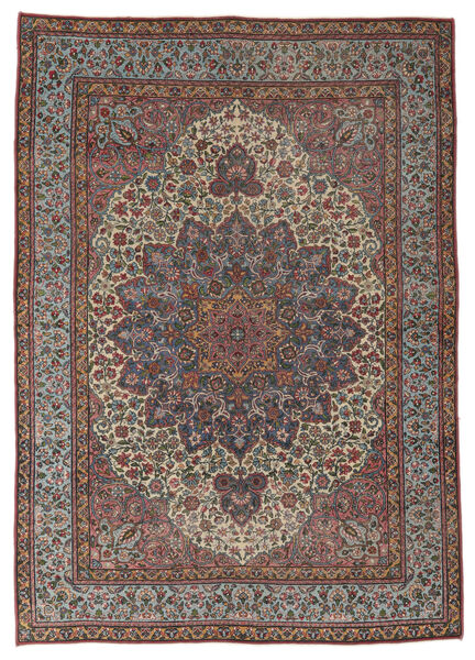 絨毯 オリエンタル アンティーク ケルマン Ca. 1900 181X251 ブラック/ダークレッド (ウール, ペルシャ/イラン)