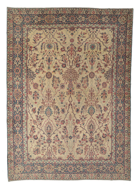 Antik Kerman Ca. 1900 Teppich 291X405 Braun/Orange Großer Wolle, Persien/Iran