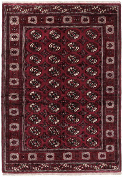 Koberec Turkaman 205X286 Černá/Tmavě Červená (Vlna, Persie/Írán)
