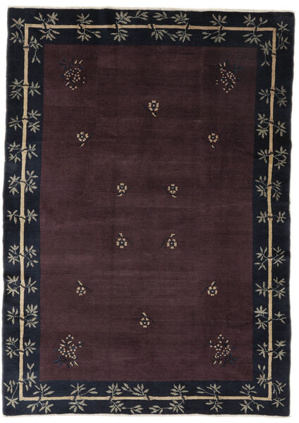 188X263 絨毯 中国 アンティーク Peking Ca. 1940 オリエンタル ブラック (ウール, 中国)