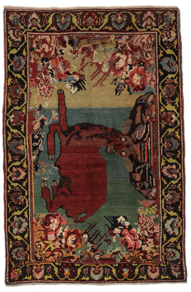 140X214 Antik Karabag Ca. 1940 Teppich Orientalischer Schwarz/Braun (Wolle, Aserbaidschan/Rußland