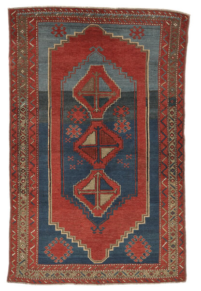 145X225 Tapis Antique Lori Pambak Ca. 1900 D'orient Rouge Foncé/Noir (Laine, Azerbaïdjan/Russie)