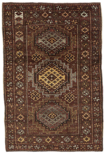 120X194 絨毯 シルヴァン Ca. 1930 オリエンタル ブラック/茶色 (ウール, トルコ)