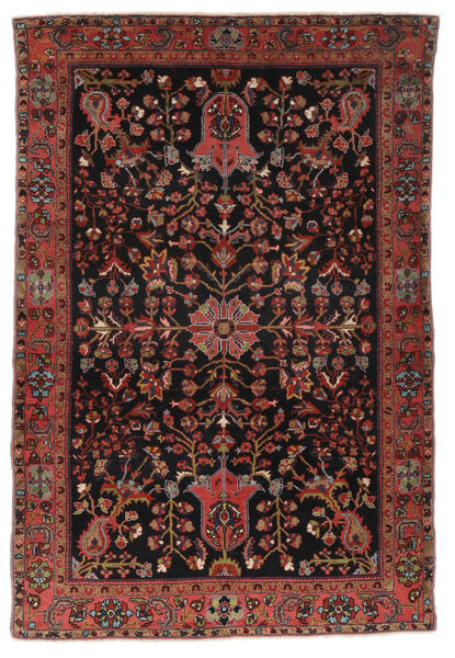 Antiek Lillian Ca. 1900 Vloerkleed 137X205 Zwart/Donkerrood Wol, Perzië/Iran