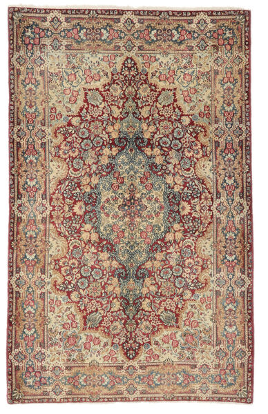 140X225 Kerman Ca. 1900 Teppich Orientalischer Braun/Dunkelrot (Wolle, Persien/Iran)
