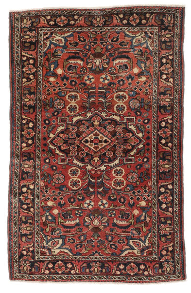104X172 絨毯 アンティーク リリアン Ca. 1900 オリエンタル ブラック/ダークレッド (ウール, ペルシャ/イラン)