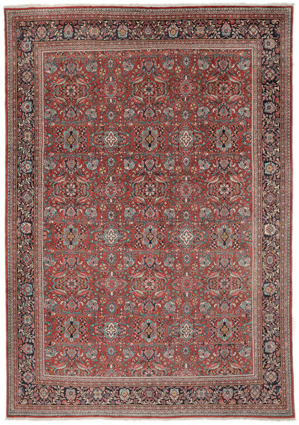  Orientalischer Mahal Ca. 1900 Teppich 375X536 Dunkelrot/Braun Großer Wolle, Persien/Iran