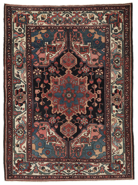 155X211 Antiek Bakhtiar Fine Ca.1920 Vloerkleed Oosters Zwart/Donkerrood (Wol, Perzië/Iran)