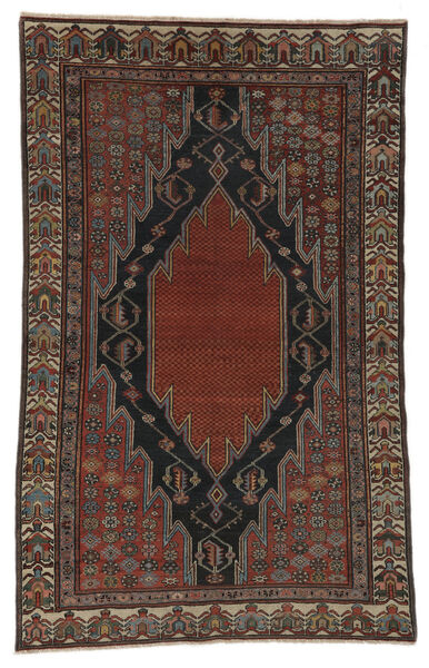 Alfombra Oriental Antigua Mazlagan Ca. 1930 130X190 Negro/Marrón (Lana, Persia/Irán)