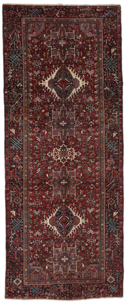  Orientalisk Heriz Ca. 1930 150X375 Hallmatta Svart/Mörkröd Ull, Persien/Iran