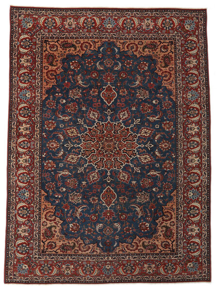  Persischer Antik Isfahan Ca. 1920 Teppich 260X350 Schwarz/Dunkelrot