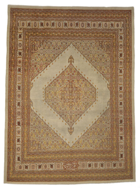絨毯 ペルシャ アンティーク タブリーズ Ca. 1920 285X390 茶色/オレンジ 大きな (ウール, ペルシャ/イラン)