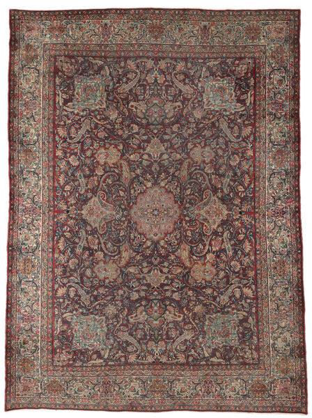 280X370 Antiikki Kerman Ca. 1900 Matot Matto Itämainen Ruskea/Tummanpunainen Isot (Villa, Persia/Iran)