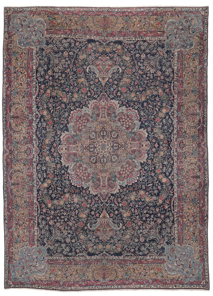  Antique Kerman Ca.1900 Tapis 334X463 Persan De Laine Marron/Noir Grand