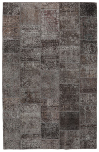 205X310 Tapis Patchwork Moderne Noir/Marron (Laine, Perse/Iran) Carpetvista