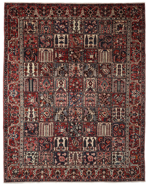  Orientalischer Bachtiar Teppich 283X356 Schwarz/Dunkelrot Großer Wolle, Persien/Iran Carpetvista