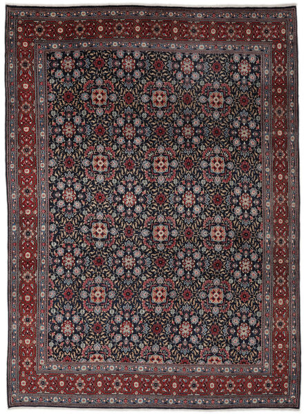  Persischer Moud Teppich 275X383 Schwarz/Dunkelrot Carpetvista