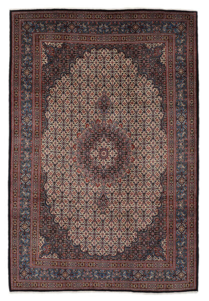 絨毯 ムード 225X325 黒/深紅色の ( ペルシャ/イラン)