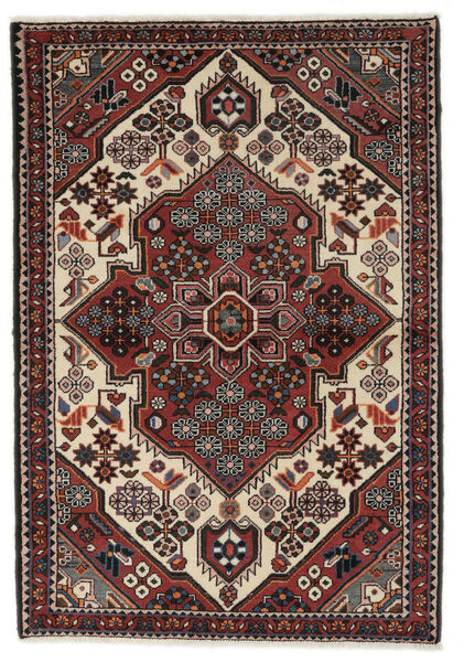 絨毯 ハマダン 105X152 ブラック/ダークレッド (ウール, ペルシャ/イラン)