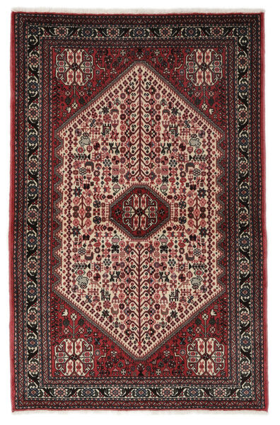 Tapis Abadeh 100X155 Noir/Rouge Foncé (Laine, Perse/Iran)